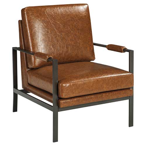 Faux leather 2025 slipper chair